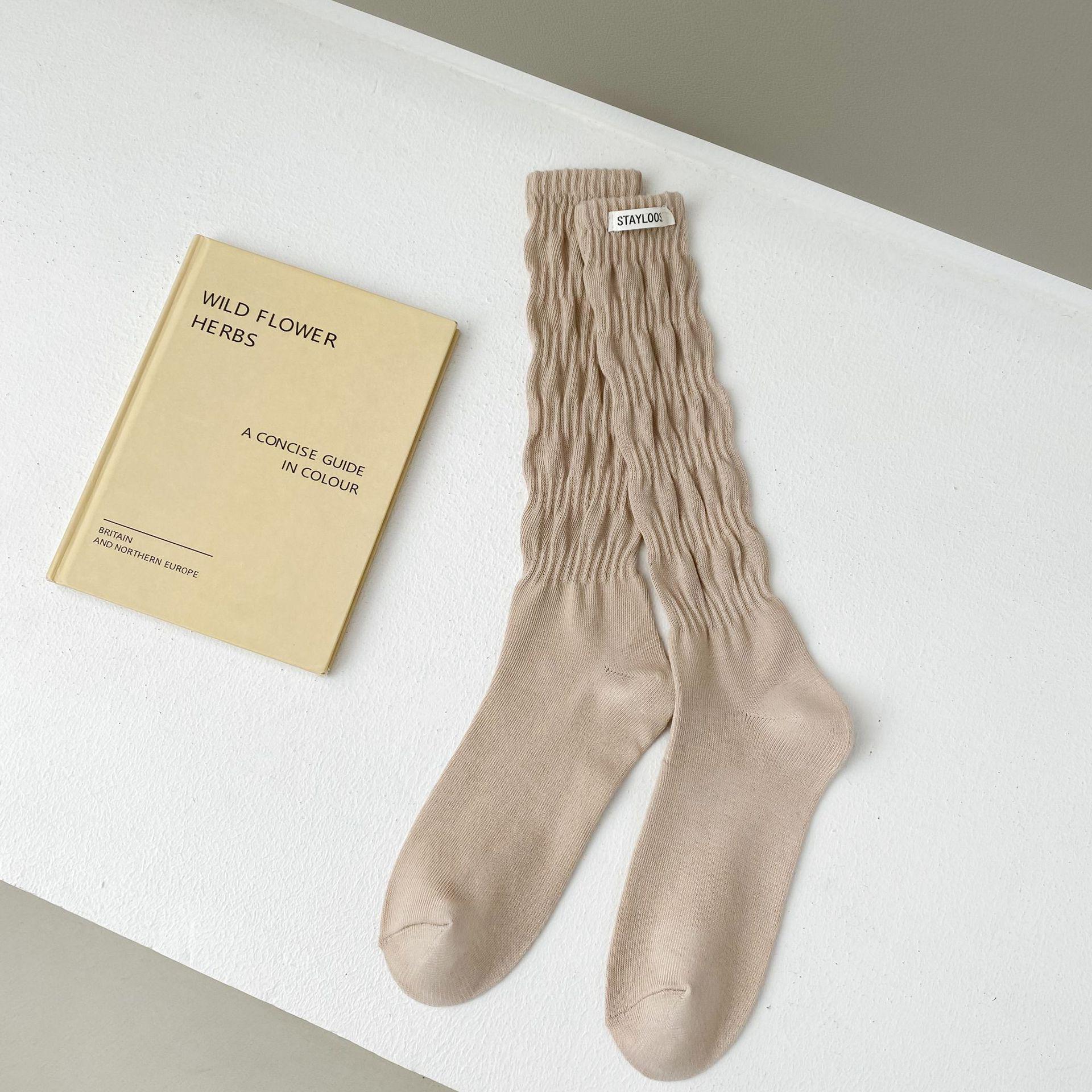 

Women s Mid-Calf Scrunched Socks - Dopamine Japanese JK Style with Loafers Individually Packed Scrunch Socks колір світло кави