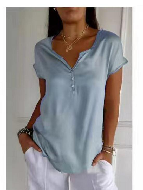 2026 Summer European & American Loose Casual Short-Sleeved Top