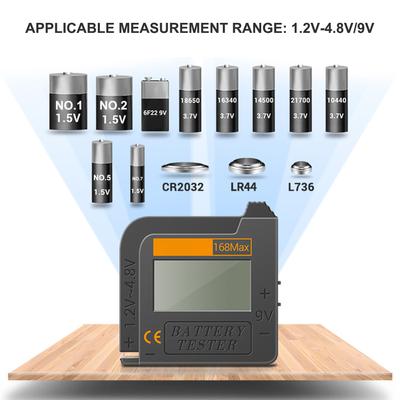 Universeller digitaler Batterietester für alle Batterien C, AA, AAA, D, N, 9V 6F22 und 1,5V