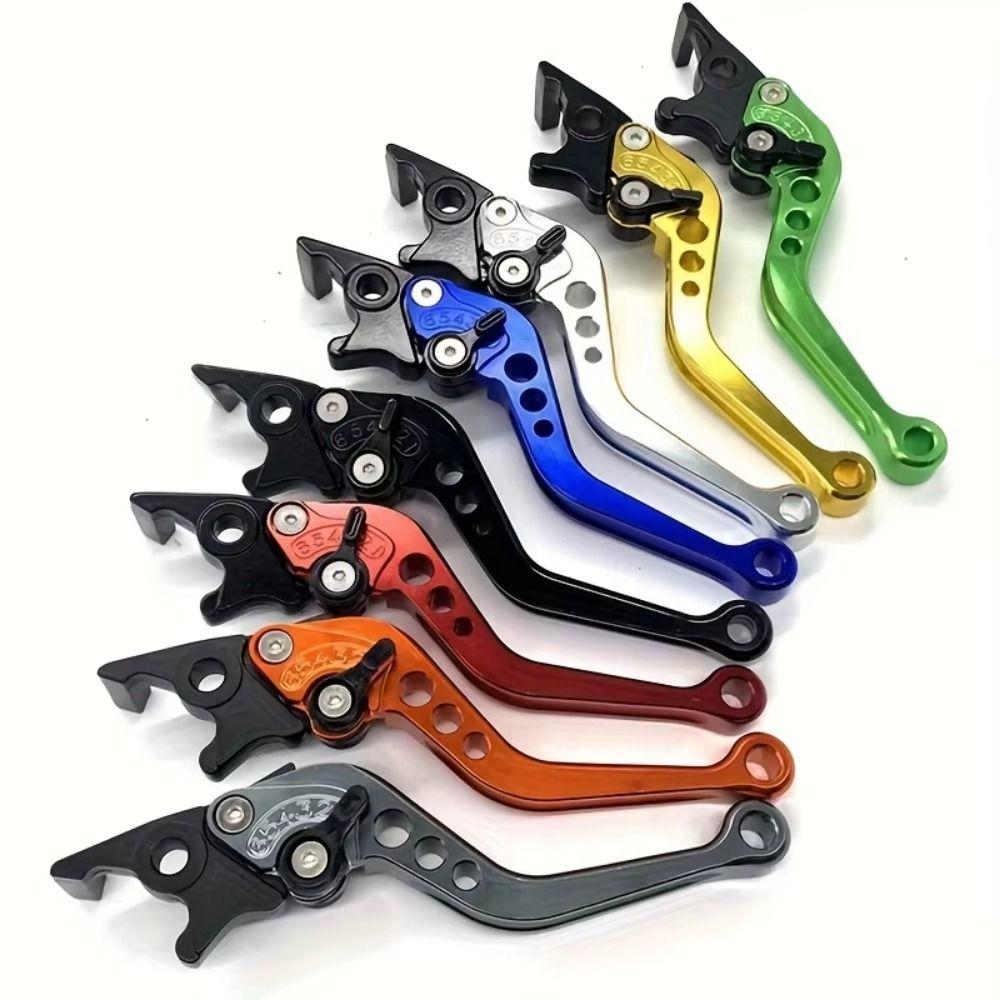 1Pair Aluminum Motorcycle Brake Handle 6-position Adjustable Brake Clutch Levers Bike Parts