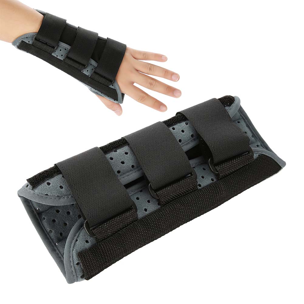 Breathable Wrist Protective Brace Support Splint Wrist Joint Sprain Guard Black Left L