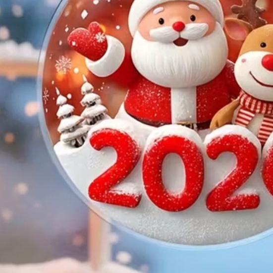 Christmas Ornament Snowman Santa Claus Deer Design Car Rear View Pendant