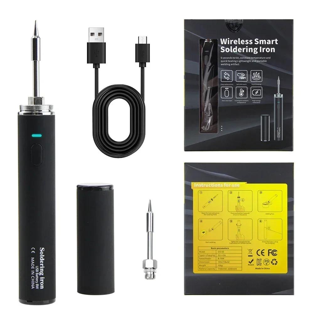 

Mini USB Wireless Soldering Iron Set 5V USB Charging 3 Adjustable Temperatures Soldering Kit Multi-Purpose Welding Tool