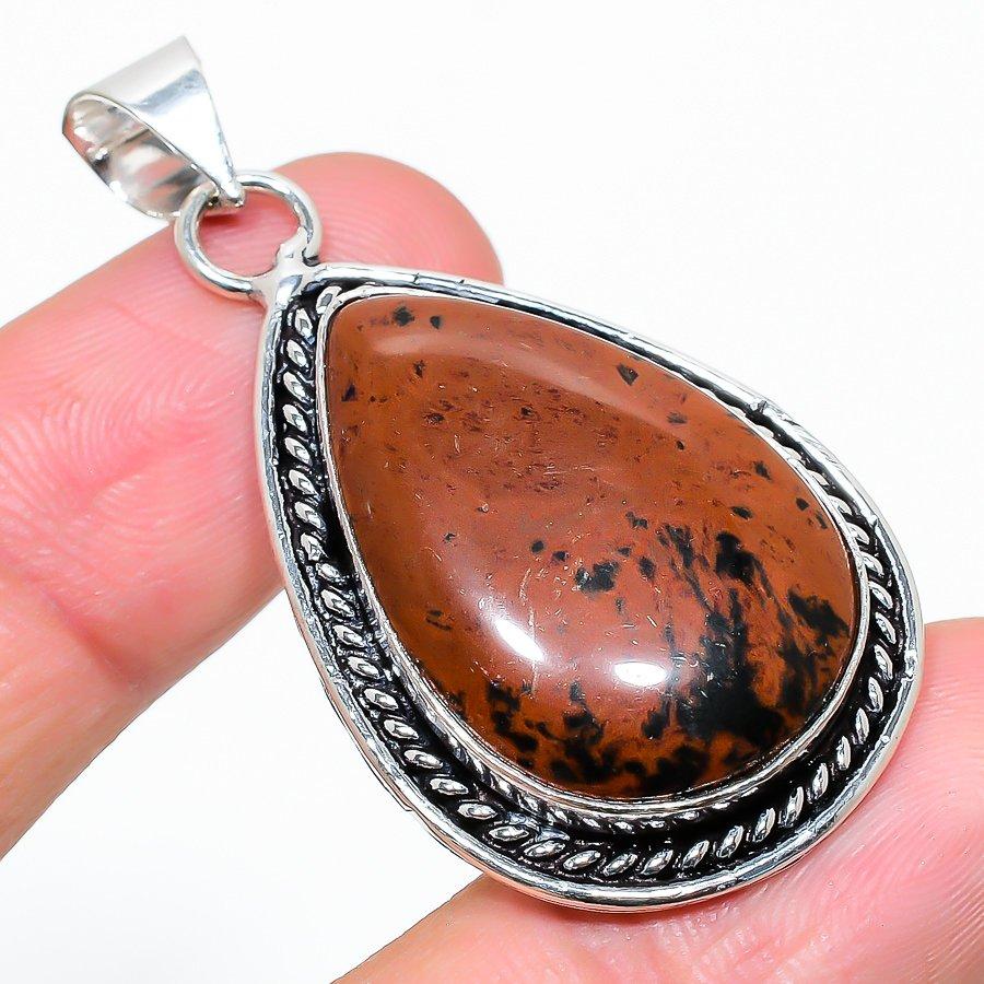 

Mahogany Obsidian Gemstone Handmade Ethnic Jewelry Pendant 2.01 SR-8872