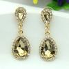 Women Deluxe Waterdrop Crystal Rhinestone Dangle Earrings Wedding Bridal Jewelry