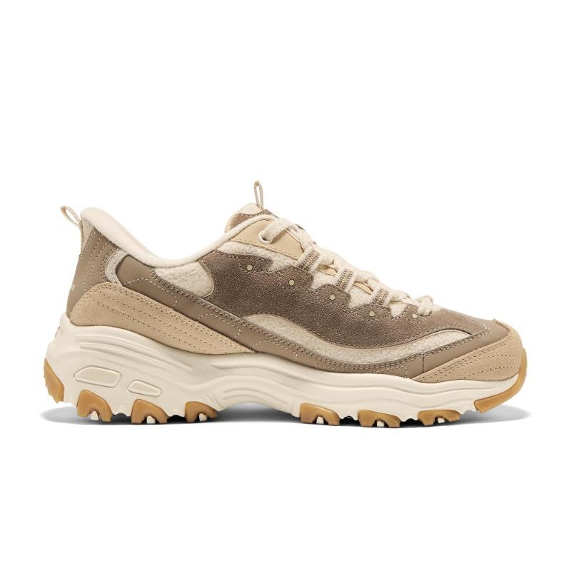 Skechers D'LITES Women Color Block Leather Fit Chunky Sneakers 150558-NTBR
