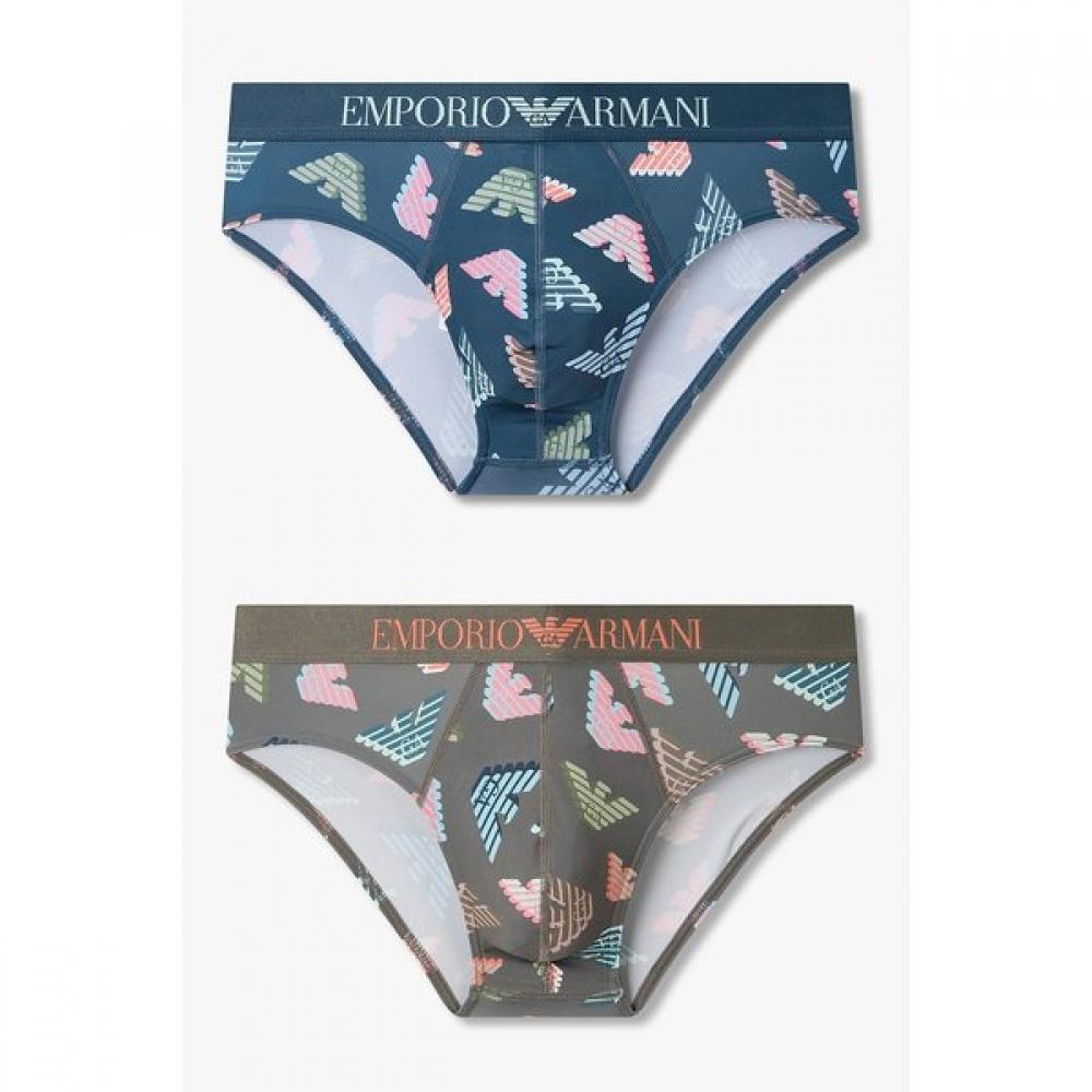 Emporio Armani Men S Brief 2Set 3d Logo Pattern 0816111022 0816111024 S(95)