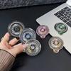 Korean Cute Electroplating Gyroscope Mobile Phone Grip Finger Ring Bracket Stand Holder For All Phone Iphone Huawei Xiaomi Case