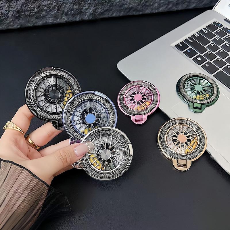 Korean Cute Electroplating Gyroscope Mobile Phone Grip Finger Ring Bracket Stand Holder For All Phone Iphone Huawei Xiaomi Case