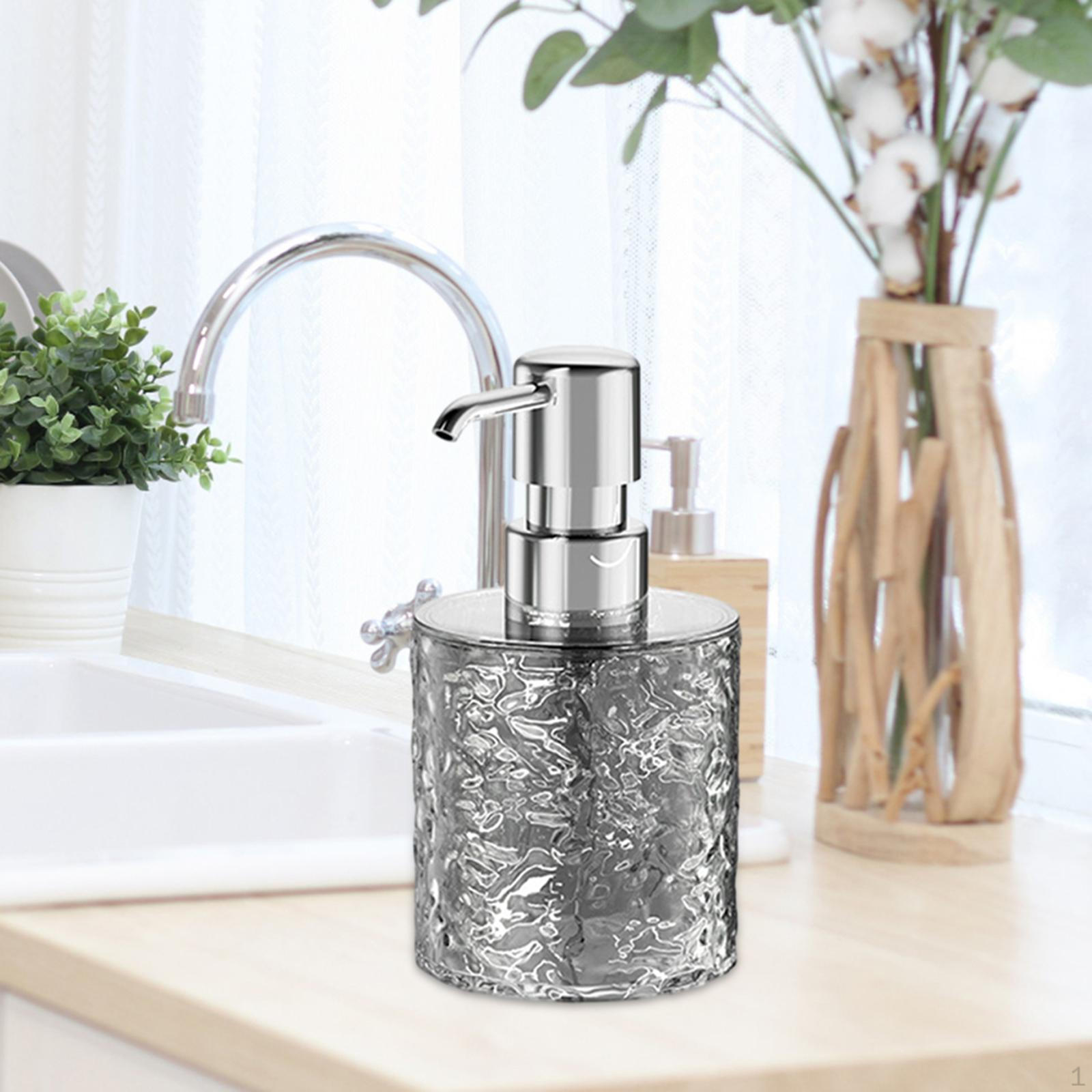 

Дозатор жидкого мыла для рук, пустой минималистичный насос, контейнер для бутылки с лосьоном для столешницы gray 300ml