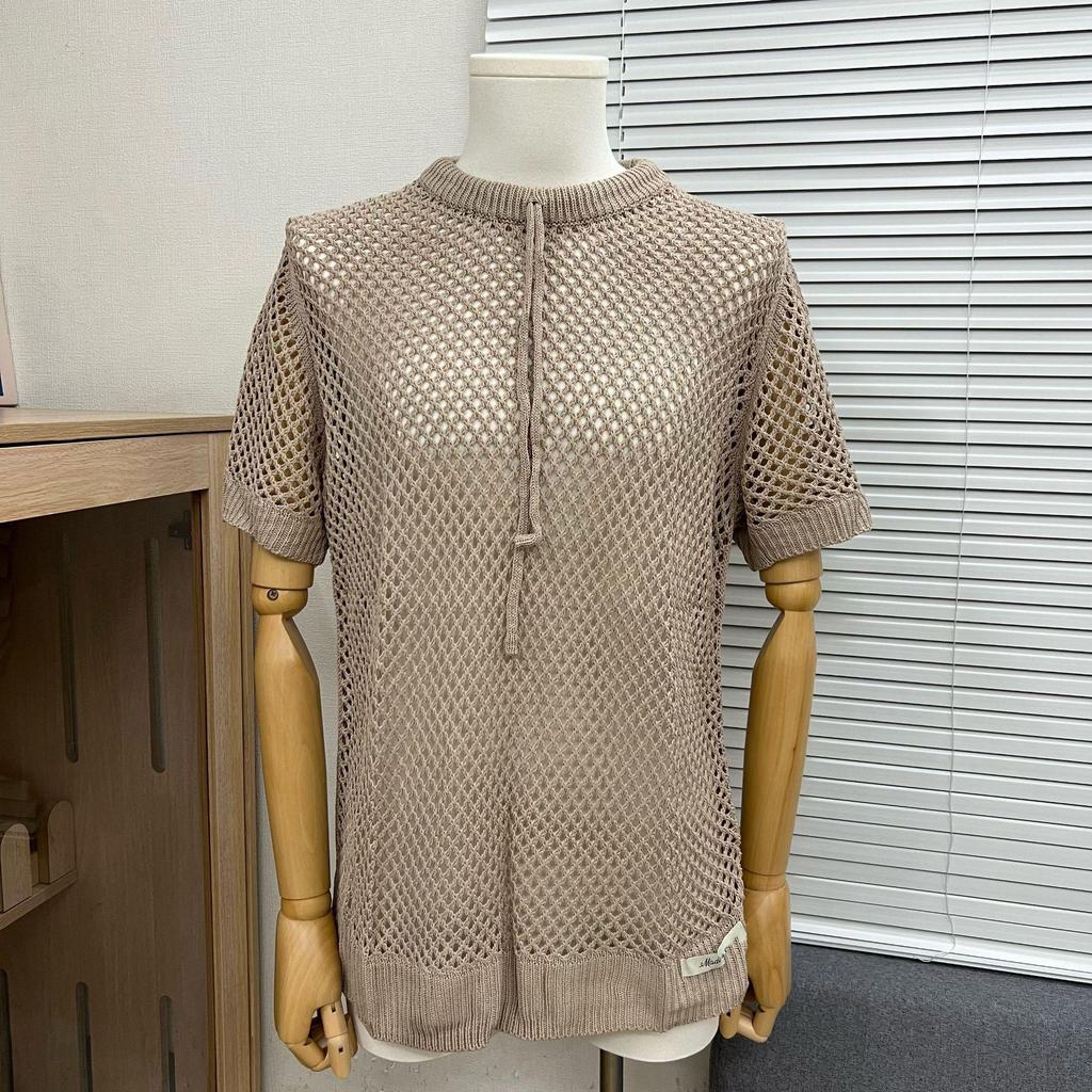 Edition 2025 Spring/Summer Trendy Jacquard Brand Logo Knit Unisex Short Sleeve