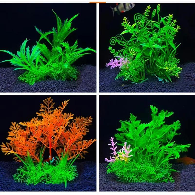 10pcs Fish tank Landscaping Ornaments Plastic Artificial Seaweed High Quality Seaweed Cross-border Aquarium Decorative Plants