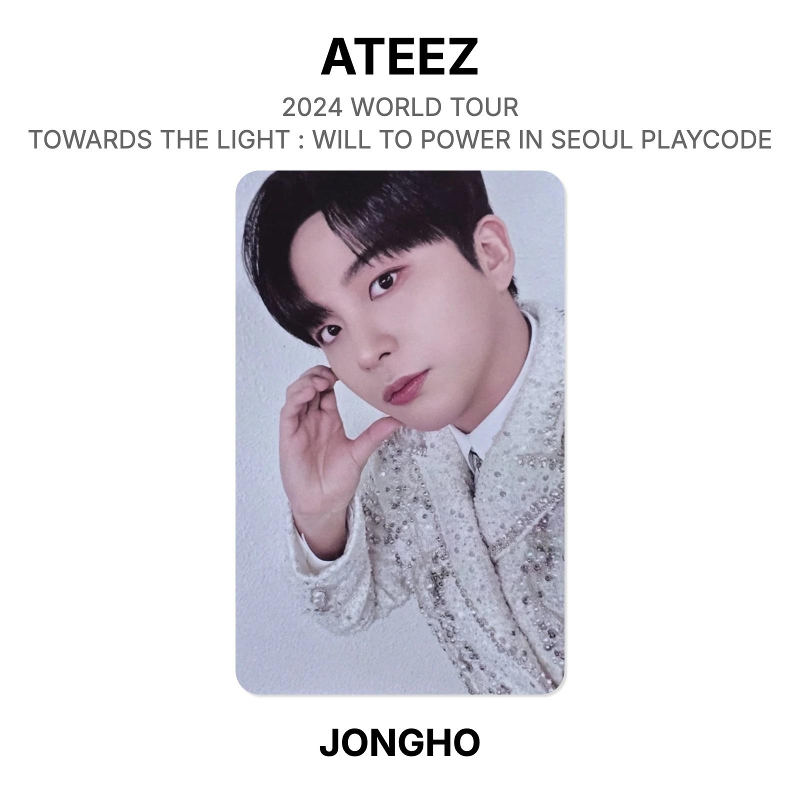 ATEEZ 2024 МИРОВОЙ ТУР К СВЕТУ : WILL TO POWER В СЕУЛЕ Официальная фотокарточка PLAYCODE JONGHO