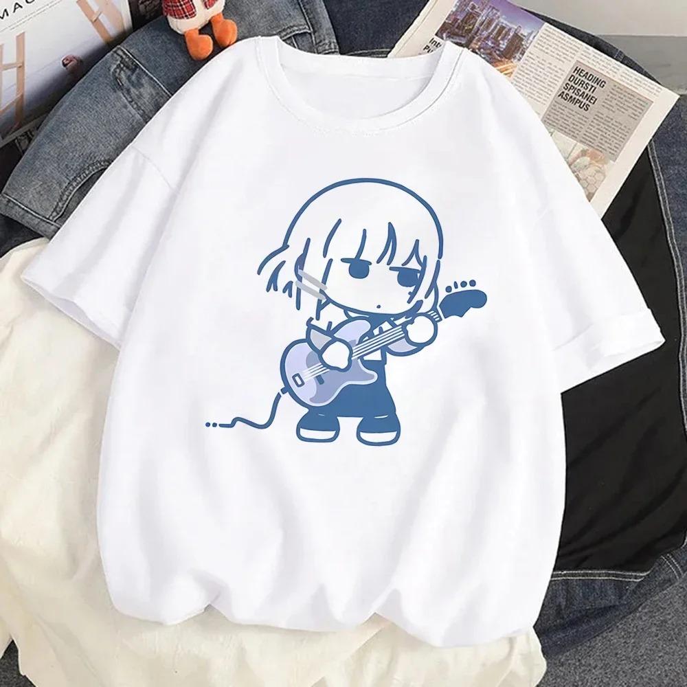 

Аниме БОЧКИ РОК! Футболка Hitori Bocchi Женская Забавная Каваи Мультяшная Унисекс Футболка Готическая Y2k Женская Одежда M