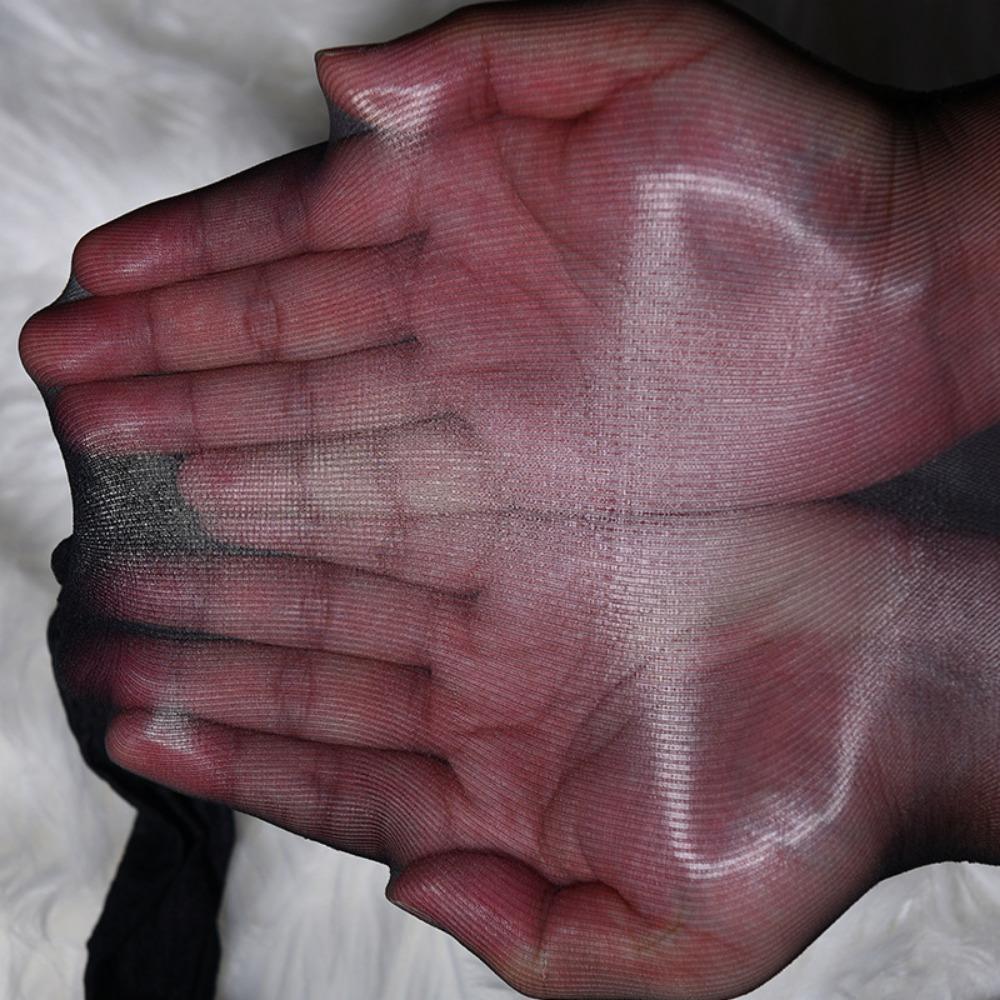 Qinghe 1D Ultra-thin Oily Stockings Men's Seamless Jj Set Sexy Transparent Pantyhose Without Waist Tendons Large Size 100kg