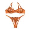 Sweet Lace Embroidered Mesh See-Through Lingerie Set