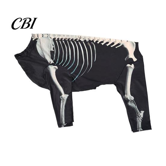Fashionable Puppy Skeleton Shirt Dog Costume, Print Four-legged Outfit, Spooky Breathable Pet Clothing for All Sizes Cool Pullover Halloween