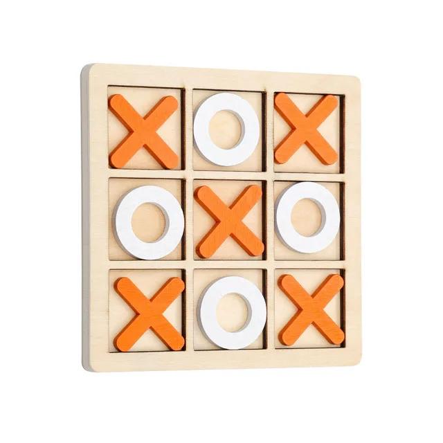NEW Tic Tac Toe Kids Brain Training Wooden Chess Board Game Table Toy Educational Toy Parent-child Interactive Birthday Gift