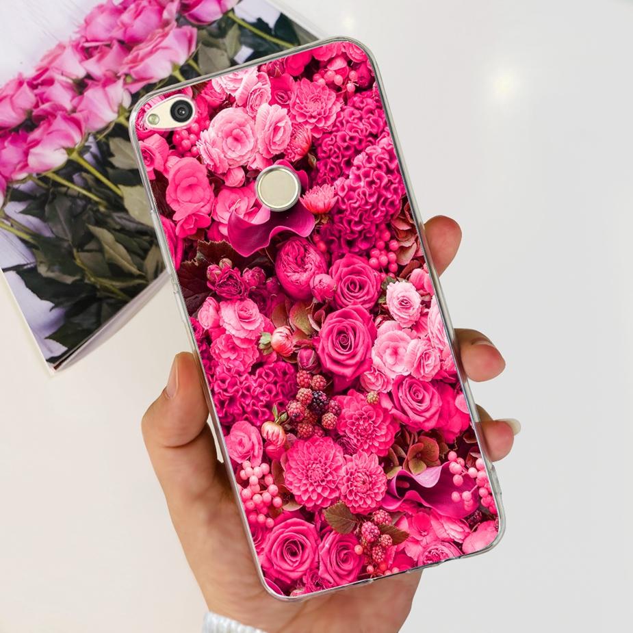 For Huawei P8 Lite 2017 Case Honor 8 Lite Popular Flowers Cartoon Cover Soft Silicone Phone Cases For Huawei P9 Lite 2017 Bumper