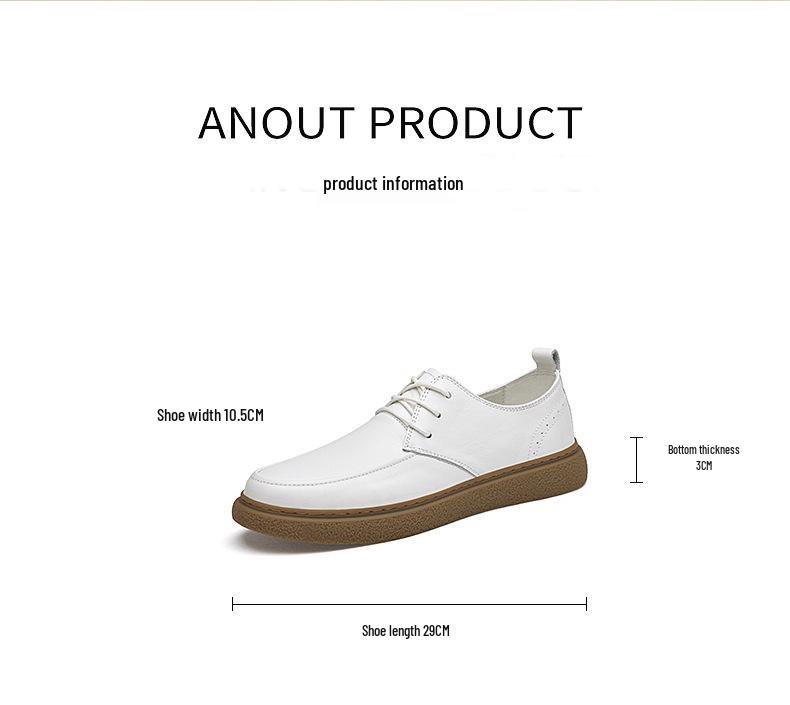 Pánské bílé ležérní skate boty s vrchní částí z pravé kůže a šlachovitými podrážkami