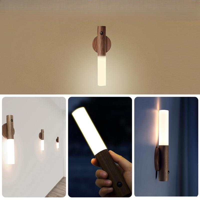 Rechargeable LED Smart Motion Sensor Night Light for Corridor Cabinet Bathroom Kitchen Bedroom Wall Lighting