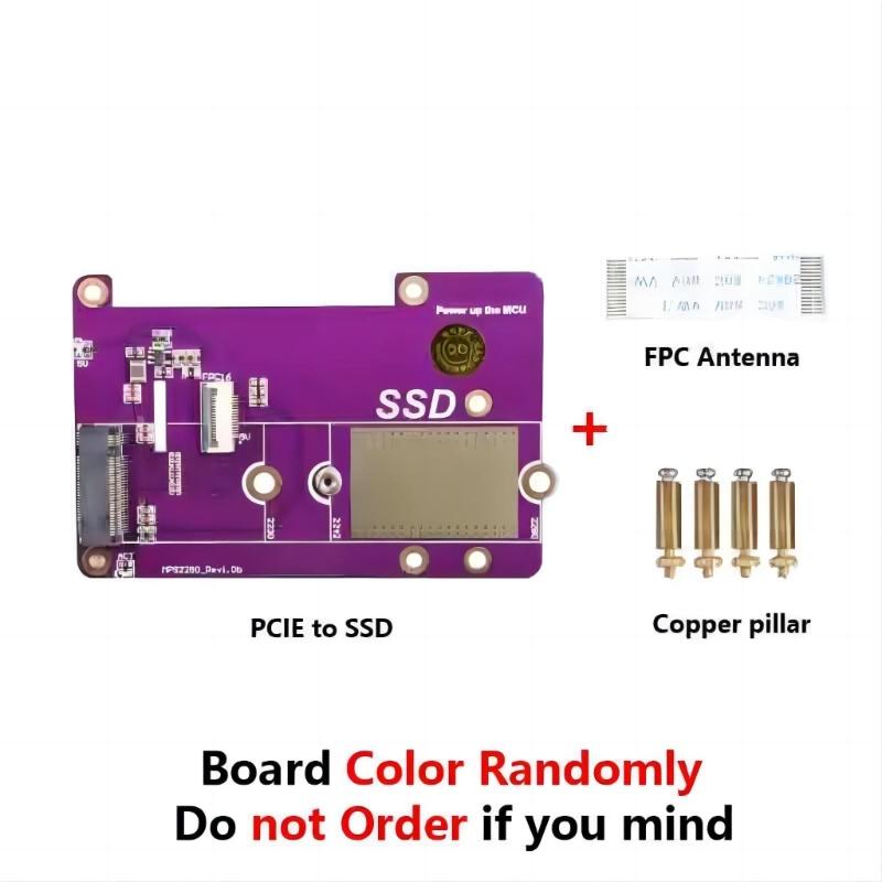PCIE M.2 NVME SSD Expansion Board For RPI5 Supports Gen3 PCIExpress Storage Space Increase
