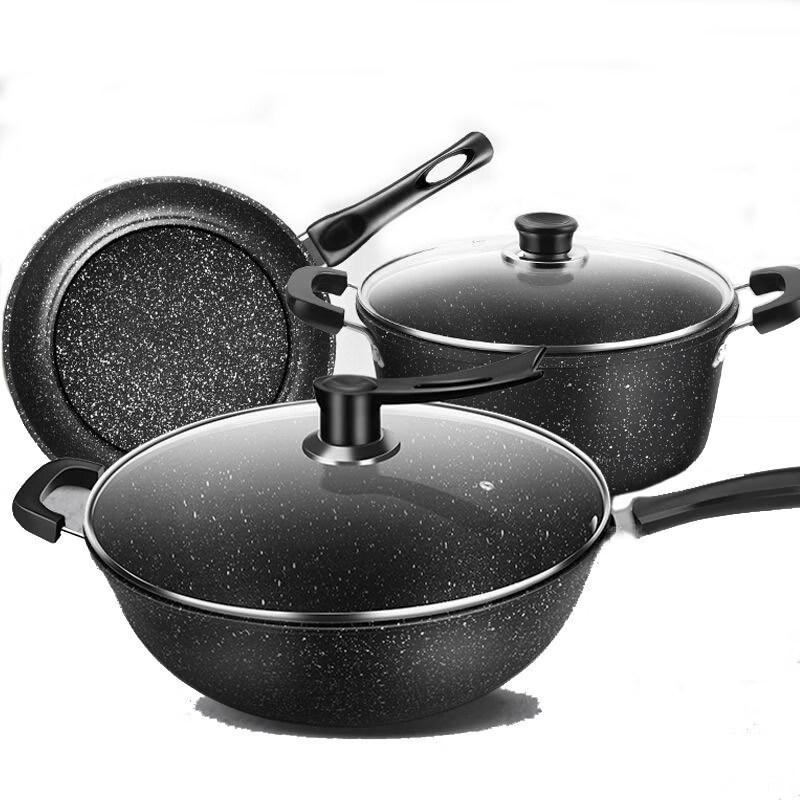 Chef's Non-stick Wok and Frying Pan Set