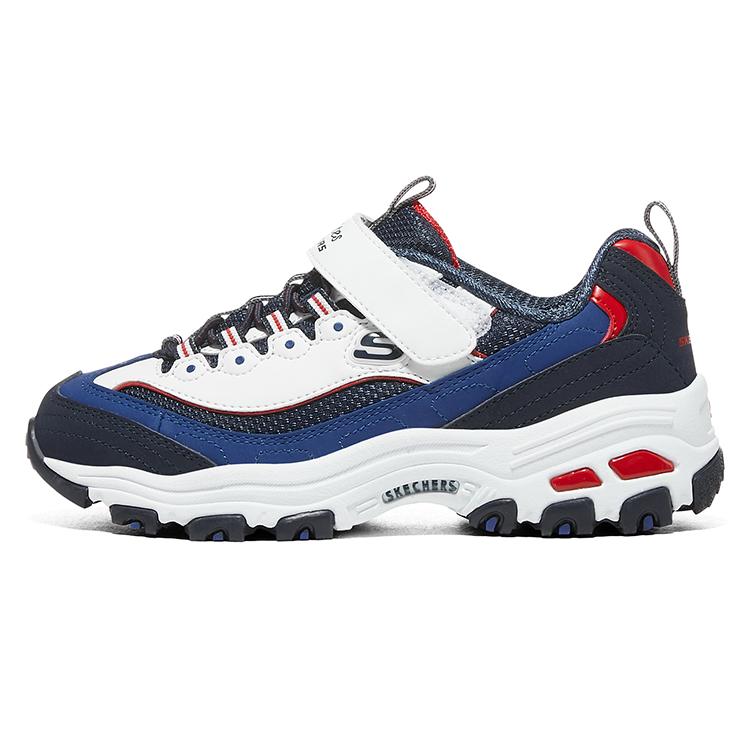 Skechers Удобные Прочные Амортизирующие Износостойкие Папины Кроссовки Детские кроссовки Бело-голубые 403825L-WBL 27.5
