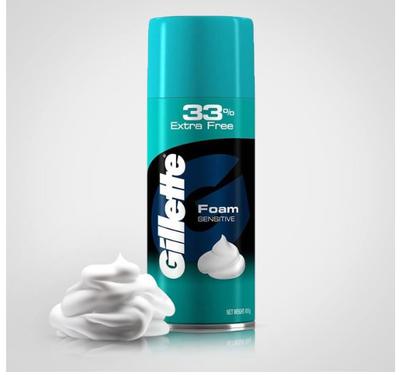 Gillette Classic Sensitive Shave Foam - 418 גרם (תוספת של 33%.)