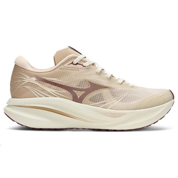 Mizuno Pi Plus Tpu Mesh Schnürung Stoßdämpfend Langlebig Low-Top Freizeitschuhe Unisex Sneaker Weiß Rot D1GH240301