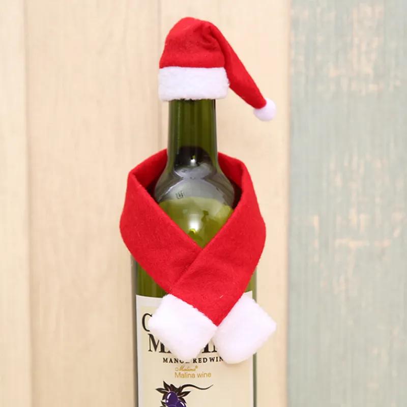 

Творческие популярные товары Рождественские креативные предметы интерьера Нетканые шарфы Шляпы Украшения для бутылок вина Украшения для рождественской вечеринки YA209 #1