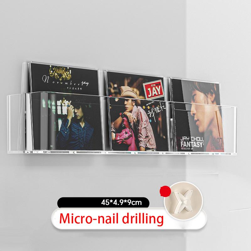 

Wall Vinyl Records Rack Acrylic Brochure Holder Hanging Child Picture Book Shelf Literature File Magazine Comic Display Stand
