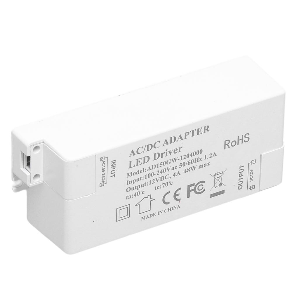 LED Driver DC12V 4A 48W LED Transformer Lamp Power Supply Transformer for Home AC100‑240V