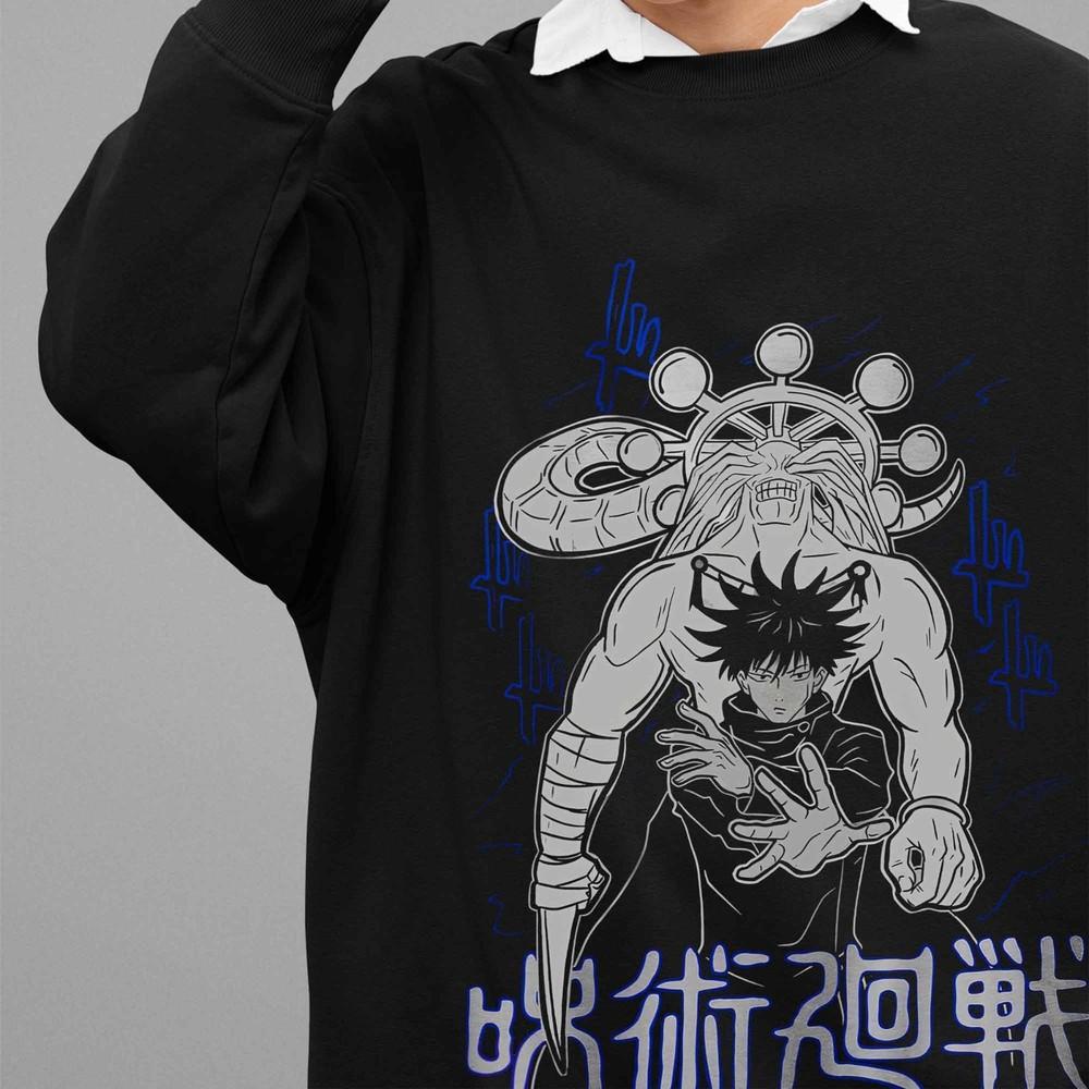 

Jujutsu Kaisen Sweatshirt Megumi Fushiguro Sweater JJK Anime Pullover Sukuna 4XL