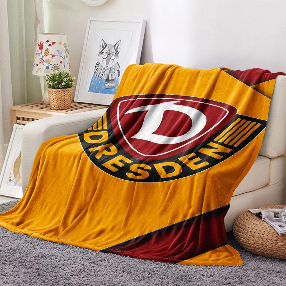 1 Stück Dynamo Dresden gemusterte Flanelldecke für alle Jahreszeiten geeignet für Heimdekoration Wärme und Komfort Geschenke Feiertagsgeschenk