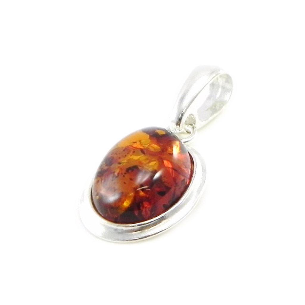 Les Trésors De Lily [I8972] - Silver Pendant 'Inspiration' Amber Silver - 18x13 Mm