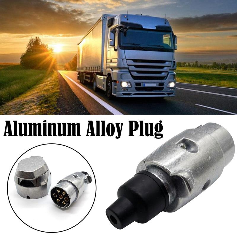 12V 7-Pin Aluminiumlegierung Stecker Anhängerstecker Stecker Für Boot Auto LKW Abschleppen Elektrik 12V Stecker Professioneller Ersatz