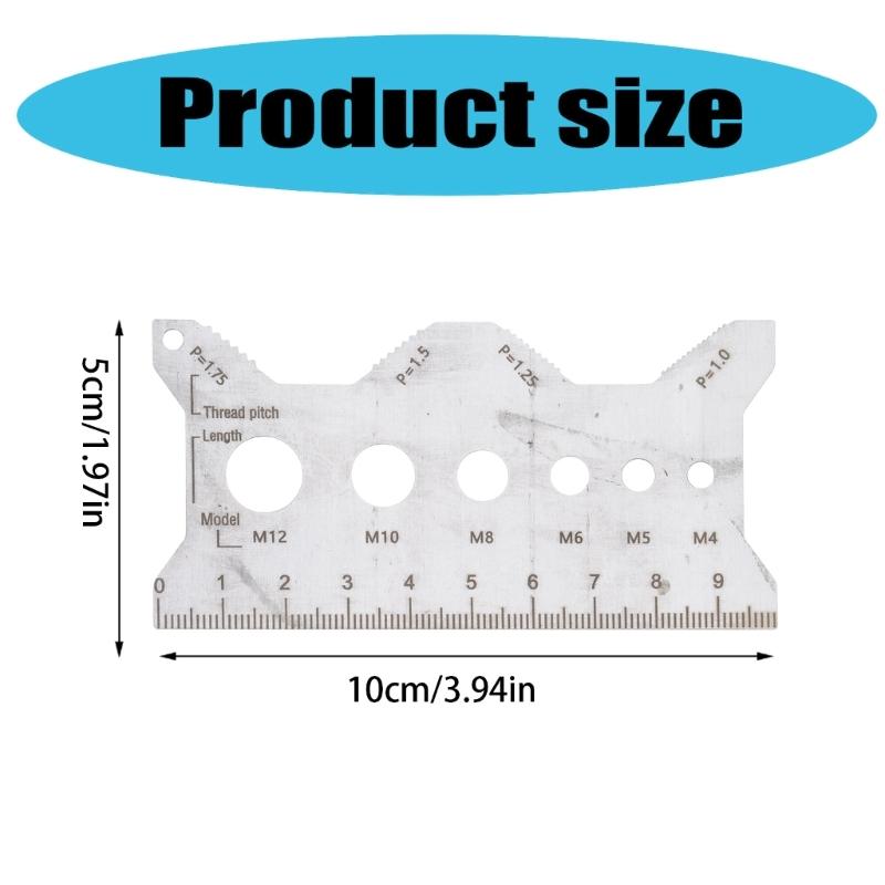 Multifunctional Precise Thread Measuring Tool With Bilingual Marking Corrosion Resistant Stainless Steel Construction