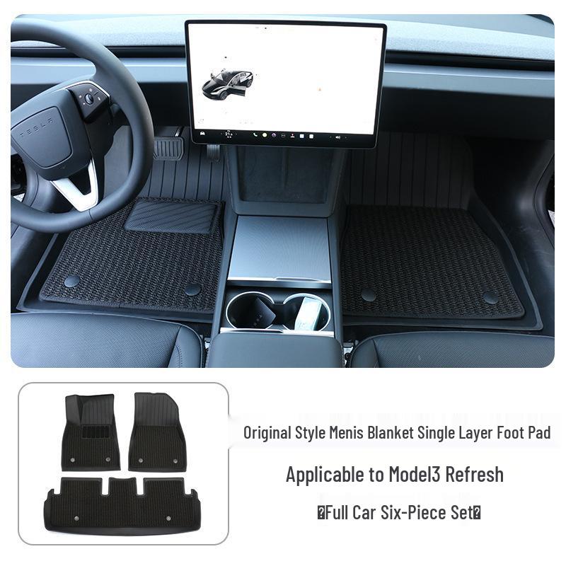 #2025 Tesla Model Y/3 Refresh Floor Mats - Full Coverage Double Layer Design