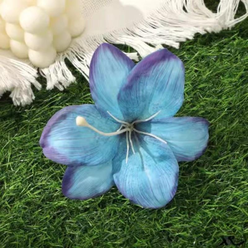 Fermagli per capelli a forma di fiore di giglio per donne ragazze Barretta Clip a pinza di granchio Fermagli per capelli per coda di cavallo Copricapo da bagno spiaggia Accessori per capelli