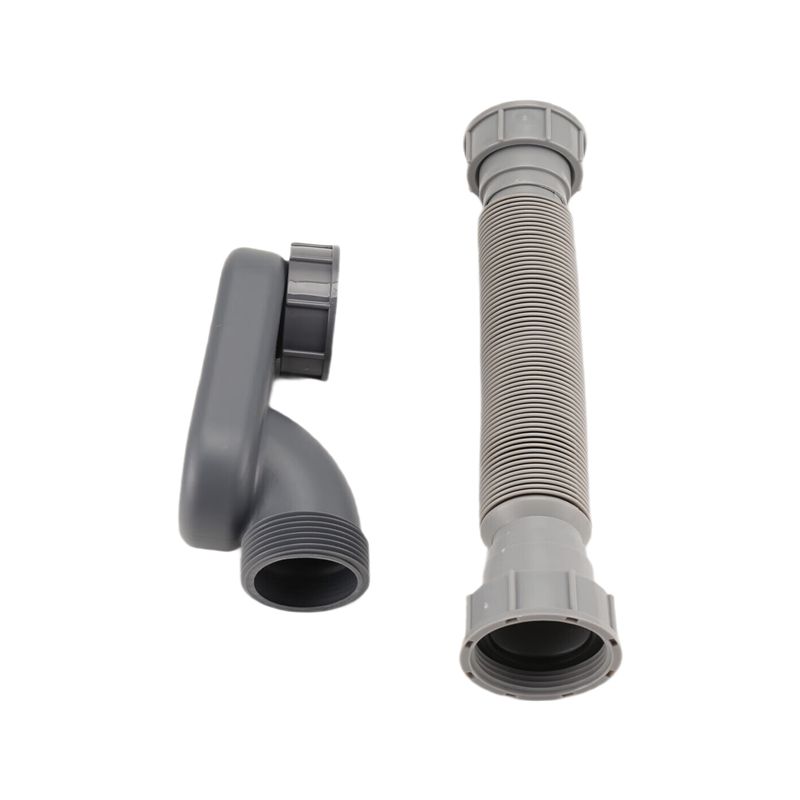

ABUL-Gray Bathtub Shower Drain Pipe Flat P Trap Free Standing Tub Drain For Bath Bathtub Drain серый