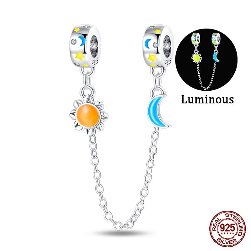 Fashion Copper Sparkling Zircon Star Moon Series Charms Beads Fit Qikaola Original Bracelets Diy Birthday Jewelry