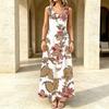 Women's Sleeveless Maxi Dress Summer Lightweight Floral Casual Dress with Voluminous Skirt for Daily Outings & Casual Hangouts