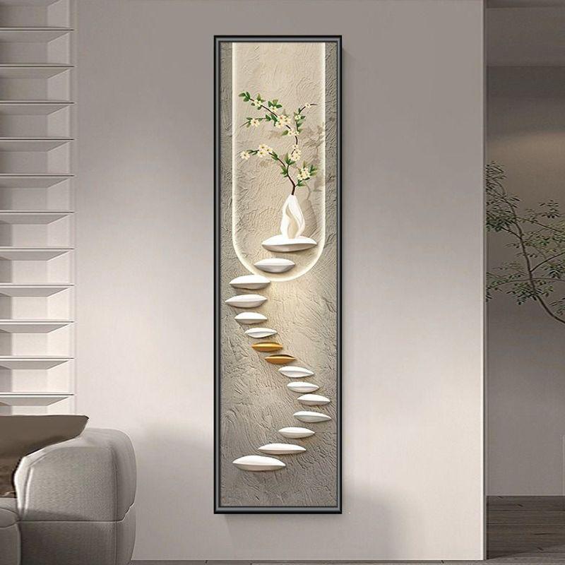 Slim Vertical Self-Adhesive Mural: Elegant Decorative Sticker for Entrance Hall or Corridor