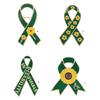 Sunflower Ribbon Brooch Metal Badge Pin for Charity Event Participants and Fashion Lover of All Ages Clothing Decors