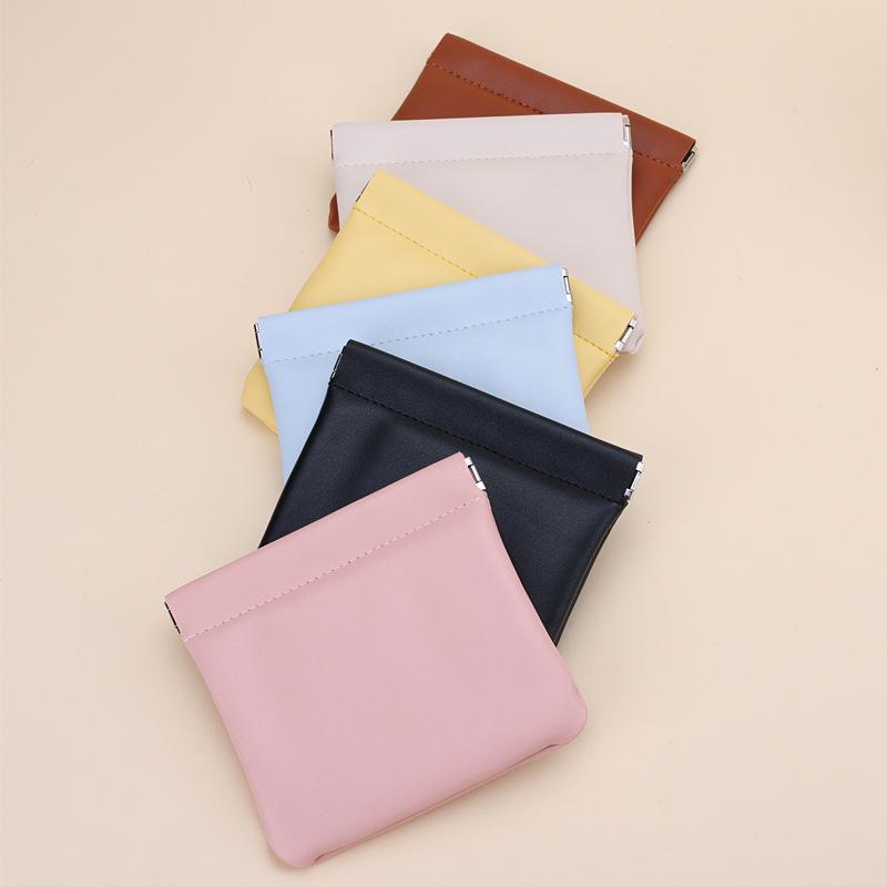2025 Mini PU Leather Snap-Closure Coin Purse - Waterproof & Portable