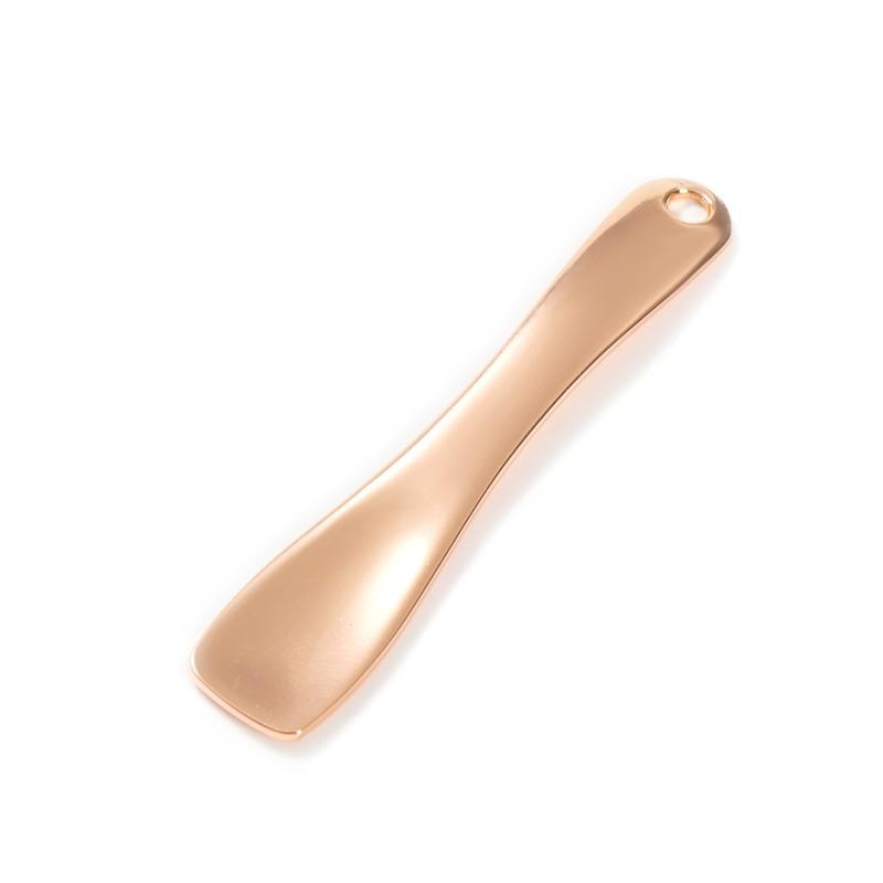 1pcs Metal Zinc Mini Cosmetic Spatula Curved Scoop Gold Silver Makeup Accessories Mask Cream Spoon Eye Cream Stick Beauty Scoop