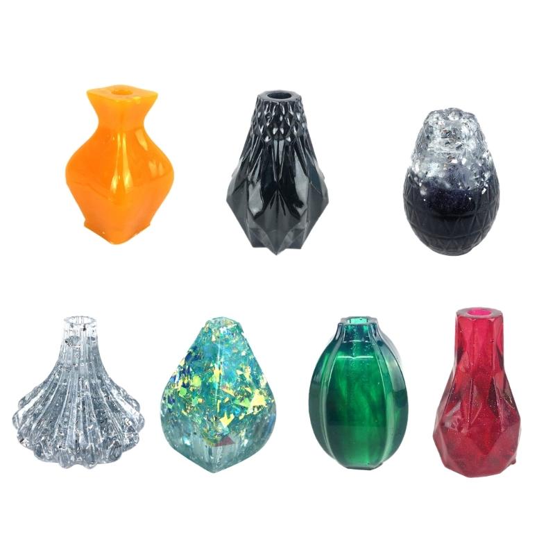 Formă pentru ghivece din silicon Forme pentru beton pentru bricolaj Matriză pentru borcane cu forme multiple Decorare pentru birou pentru grădină Forme mici pentru vaze din silicon