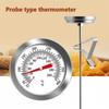 Probe Thermometer Kitchen Tools Cooking Temperature Meter 0~200C Milk Coffee Food Meat Gauge Stainless Steel