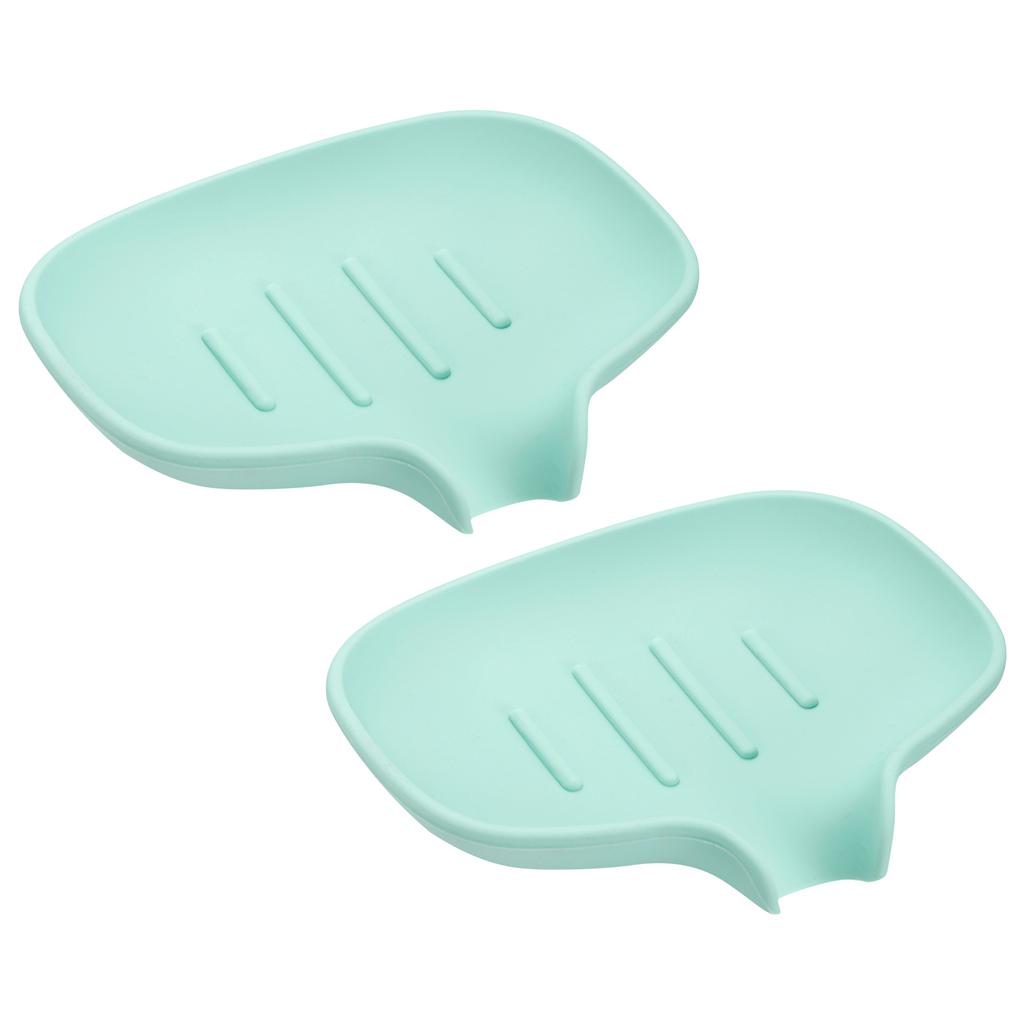 Silicone Draining Soap Pad Soap Shelf Anti Slip Pad Free Punch Soap Box for Bathtub Bathroom Accessories Kitchen Sink 1/2/4pcs